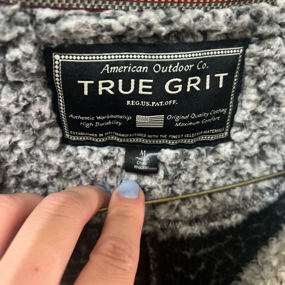 TRUE GRIT • The Original Frosty Tipped Pile 1/2 Zip Pullover - Picture 6 of 6